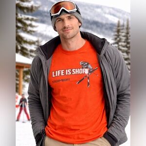 Life is Short Skiing T Shirt Steamboat